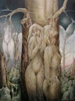 Mythology - The Three Graces - Oil On Canvas